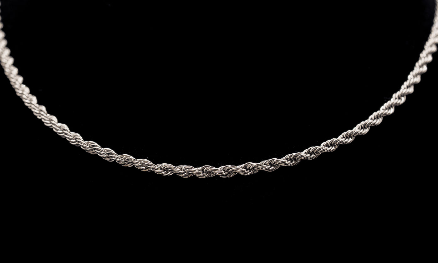 Rope Chain - Silver - 18 inch
