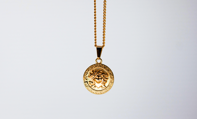 Medusa Pendant - Gold - 18 inch